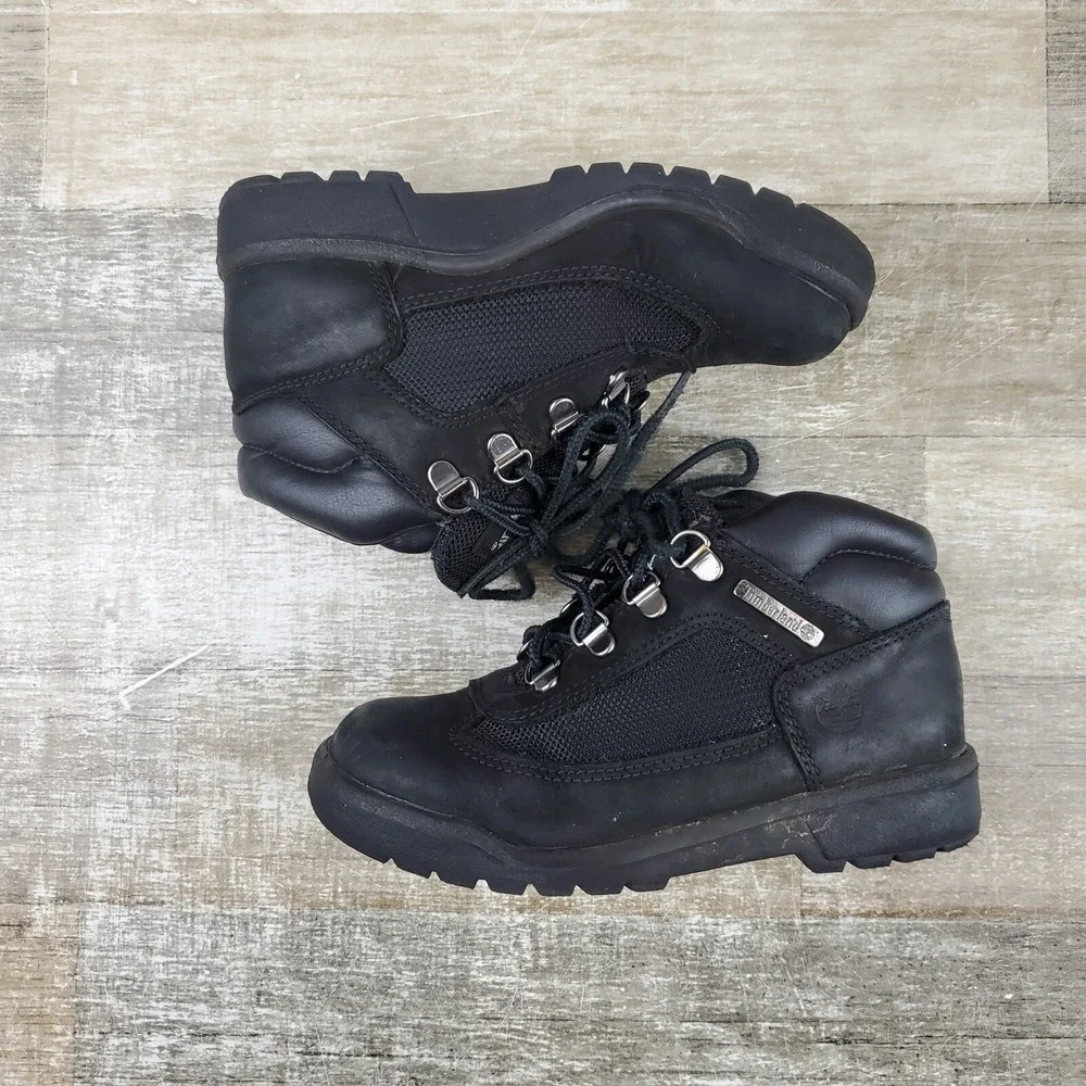 Timberland Premium WP Boots Little Kids Sz 1 1M Black Nubuck‎
